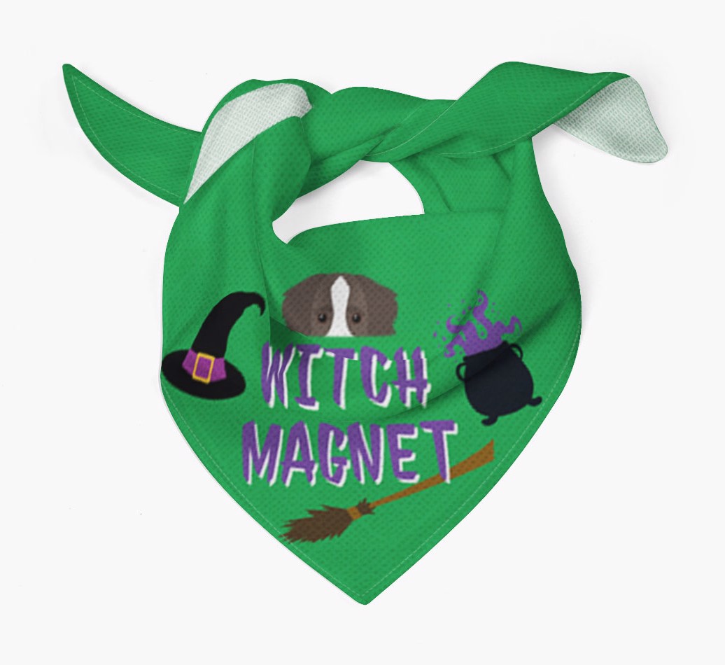 'Witch Magnet' Bandana with Icon of your {breedFullName} Tied