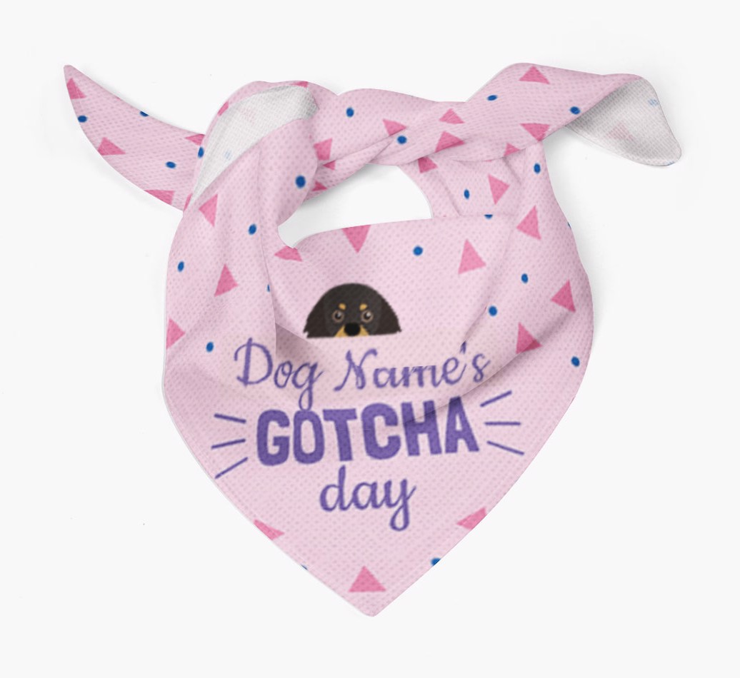 'Gotcha Day' - Personalised {breedFullName} Bandana - Tied bandana