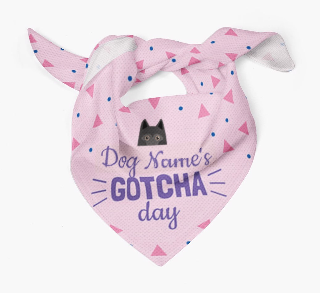 'Gotcha Day' - Personalised {breedFullName} Bandana - Tied bandana