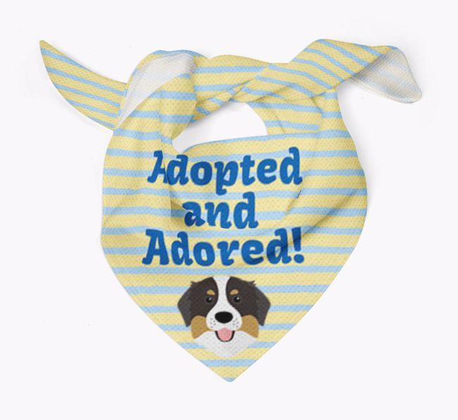 'Adopted and Adored' - Personalised {breedFullName} Bandana