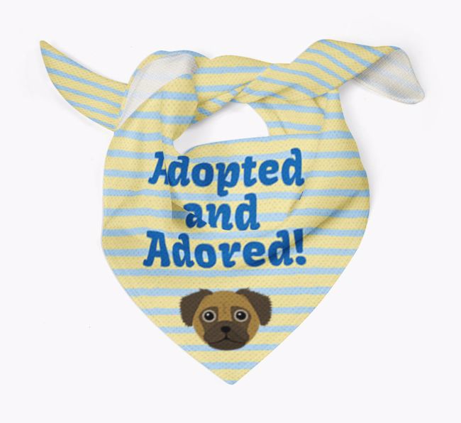 'Adopted and Adored' - Personalised {breedFullName} Bandana