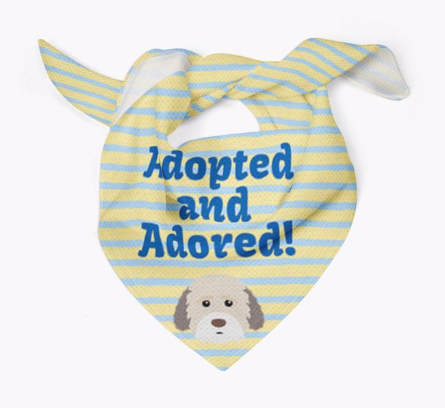 'Adopted and Adored' - Personalised {breedFullName} Bandana