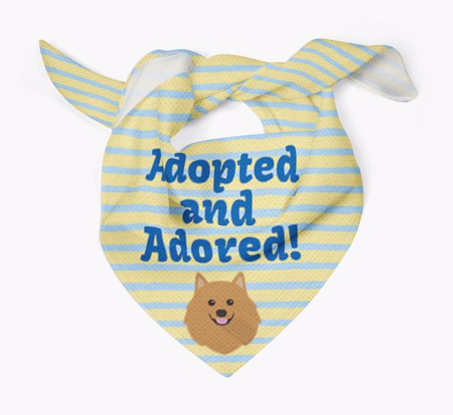 'Adopted and Adored' - Personalised {breedFullName} Bandana