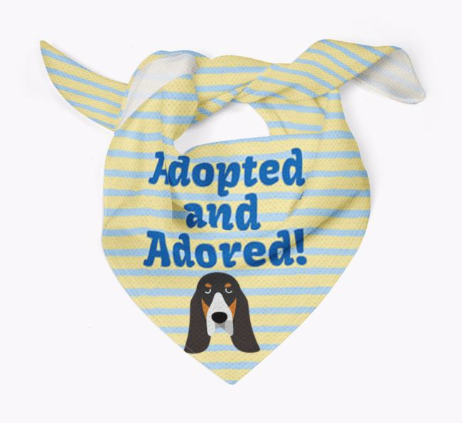 'Adopted and Adored' - Personalized {breedFullName} Bandana