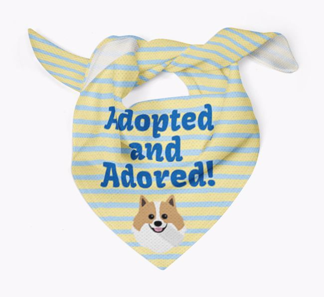 'Adopted and Adored' - Personalized {breedFullName} Bandana