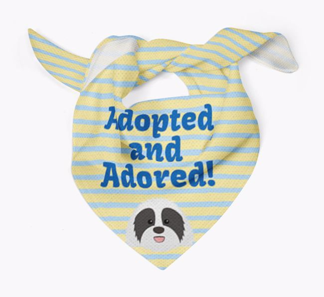 'Adopted and Adored' - Personalized {breedFullName} Bandana