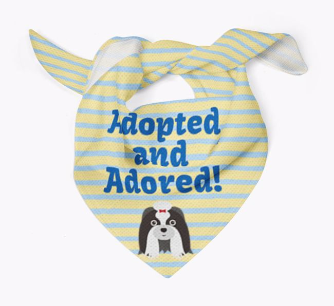 'Adopted and Adored' - Personalized {breedFullName} Bandana