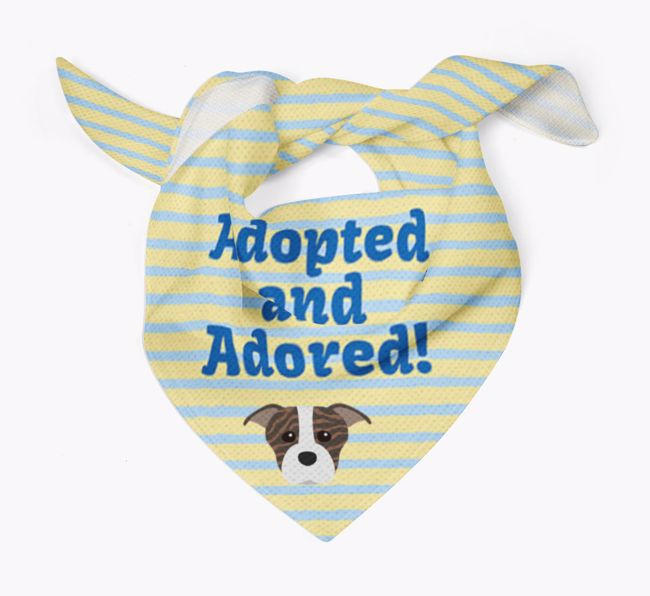 'Adopted and Adored' - Personalized {breedFullName} Bandana