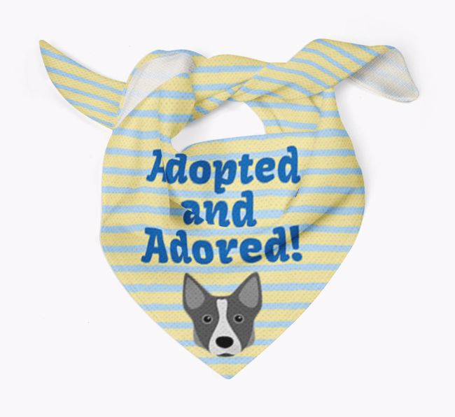 'Adopted and Adored' - Personalized {breedFullName} Bandana