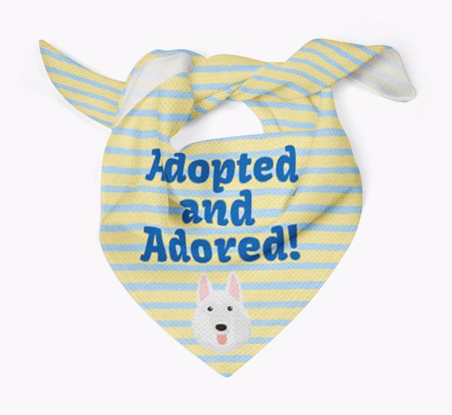 'Adopted and Adored' - Personalised {breedFullName} Bandana