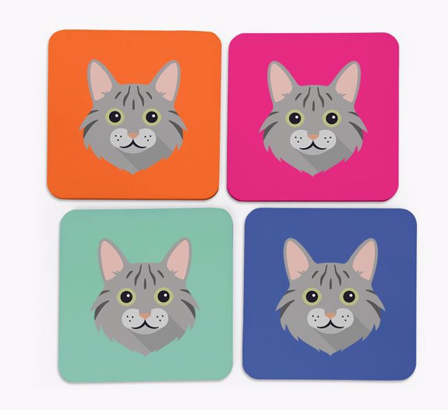 '{breedCommonName} Icon' - Personalised {breedFullName} Coasters (Set of 4)