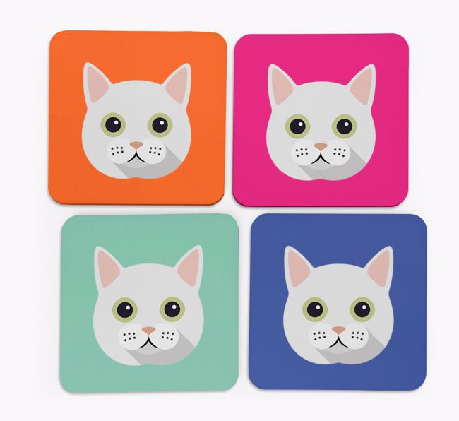 '{breedCommonName} Icon' - Personalized Coasters (Set of 4)