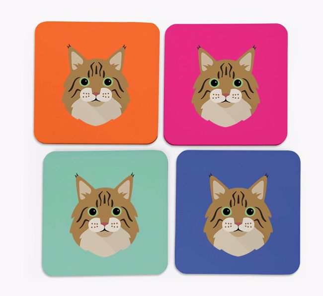 '{breedCommonName} Icon' - Personalized Coasters (Set of 4)