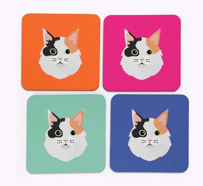 '{breedCommonName} Icon' - Personalized Coasters (Set of 4)