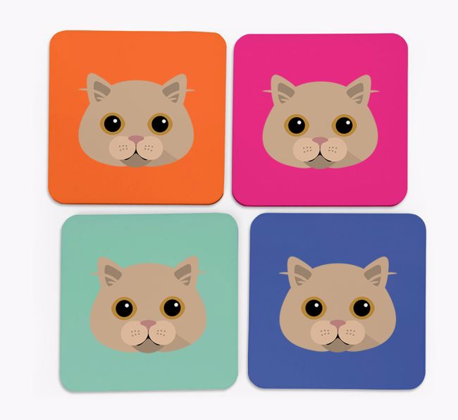 '{breedCommonName} Icon' - Personalised {breedFullName} Coasters (Set of 4)