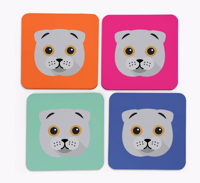 '{breedCommonName} Icon' - Personalized Coasters (Set of 4)