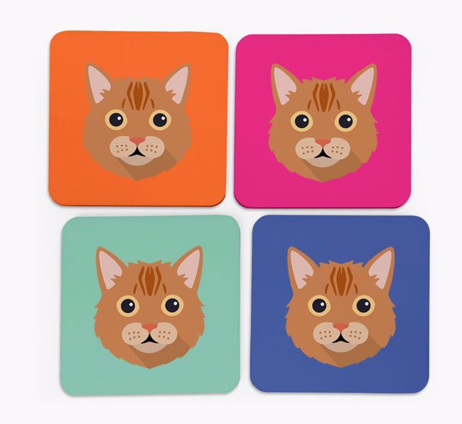 '{breedCommonName} Icon' - Personalized Coasters (Set of 4)