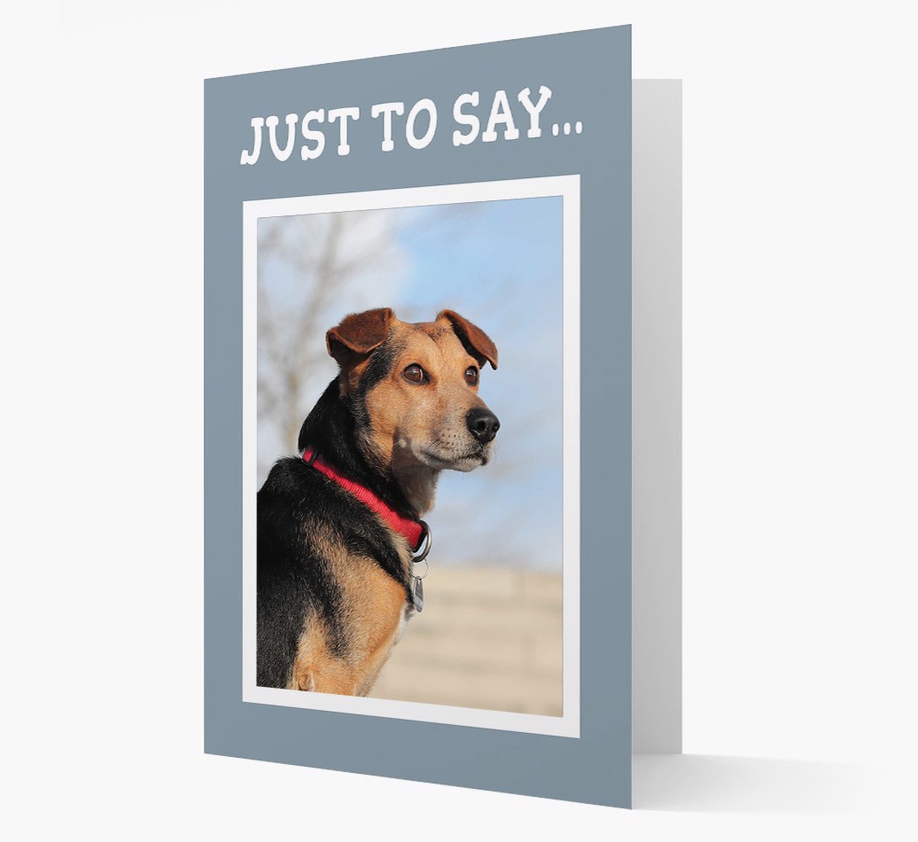 'Just To Say' - Personalised {breedFullName} Card - Front