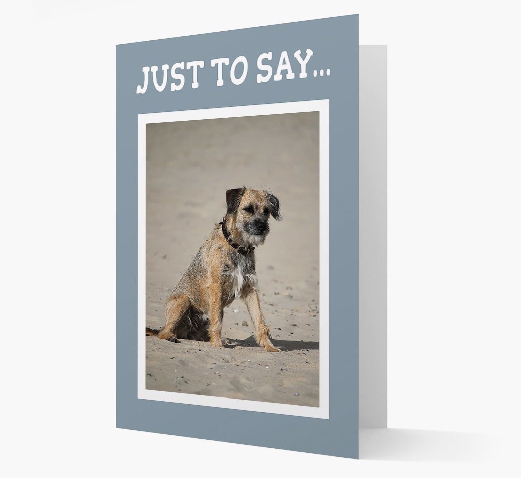 'Just To Say' - Personalized {breedFullName} Card - Front