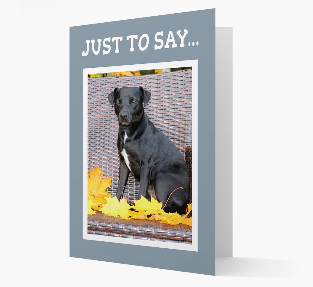 'Just To Say' - Personalized {breedFullName} Card - Front