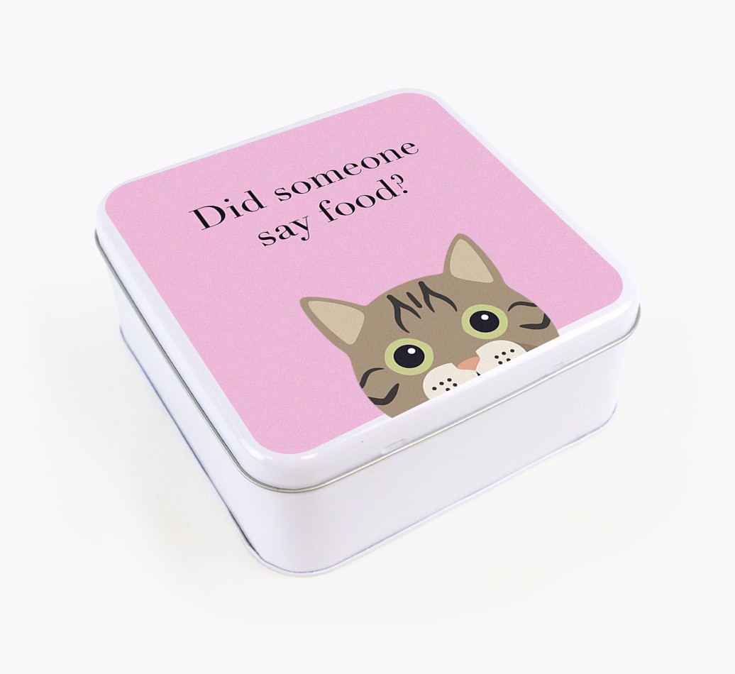'Food?' - Personalised Treat Tin for your {breedFullName}