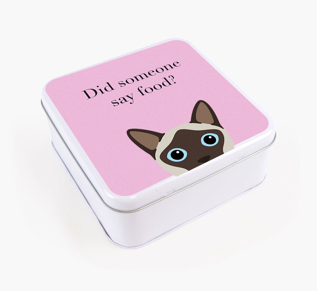 'Food?' - Personalised Treat Tin for your {breedFullName}