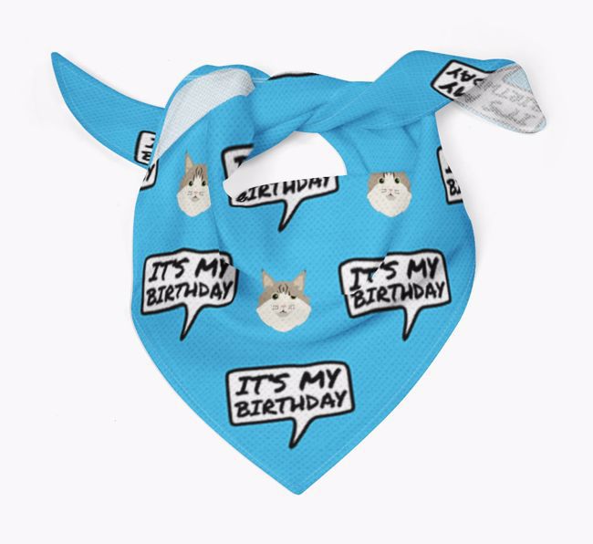 'It's My Birthday' - Personalised {breedFullName} Bandana 