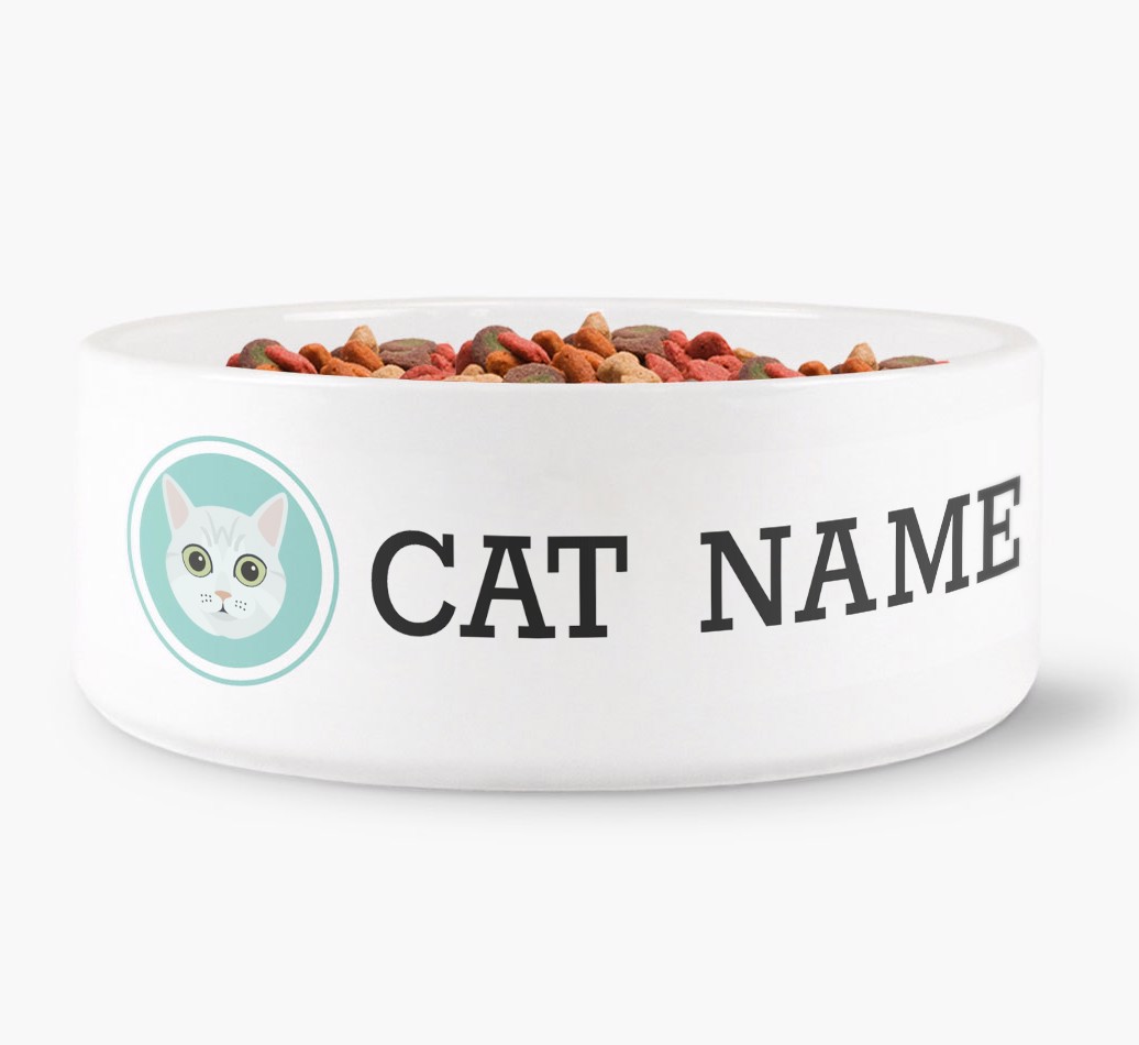 {colour} {breedFullName} Cat Bowl front view