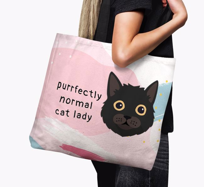 Purrfectly Normal Cat Lady: Personalised {breedCommonName} Canvas Bag