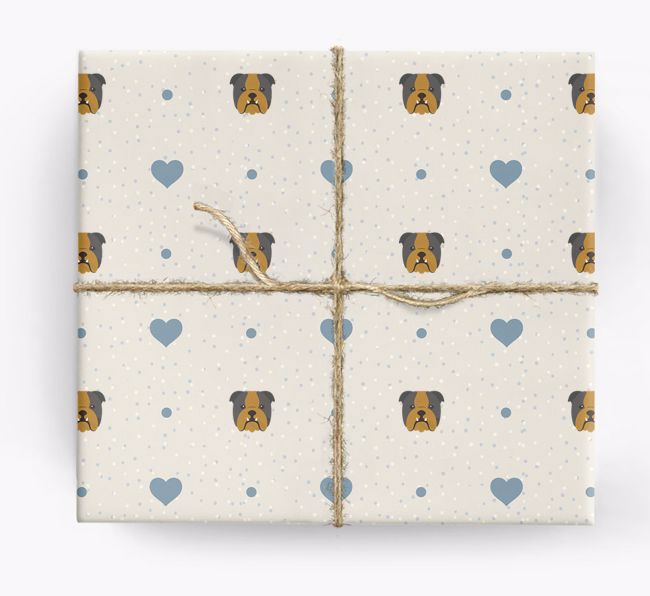 {breedCommonName} Icon & Hearts Wrapping Paper