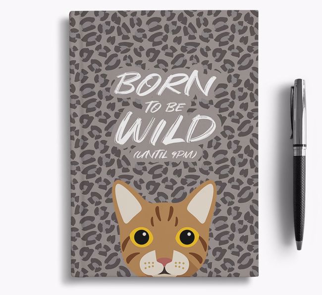 'Born To Be Wild' - Personalised {breedCommonName} Notebook