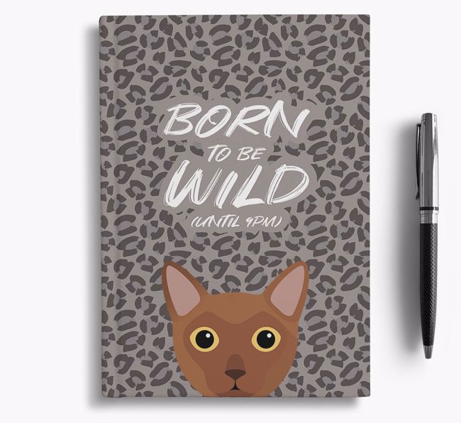 'Born To Be Wild' - Personalized {breedCommonName} Notebook
