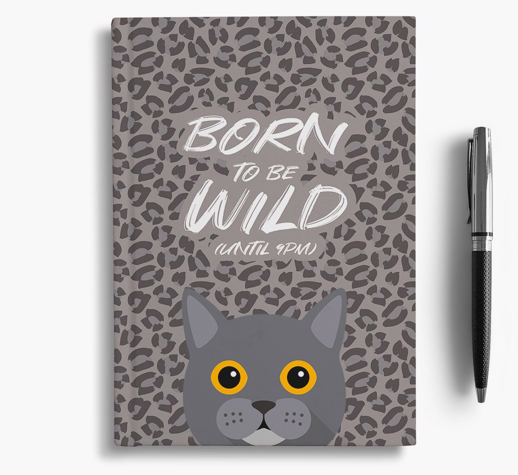 'Born to Be Wild' Personalised {breedFullName} Notebook