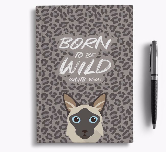 'Born To Be Wild' - Personalised {breedCommonName} Notebook