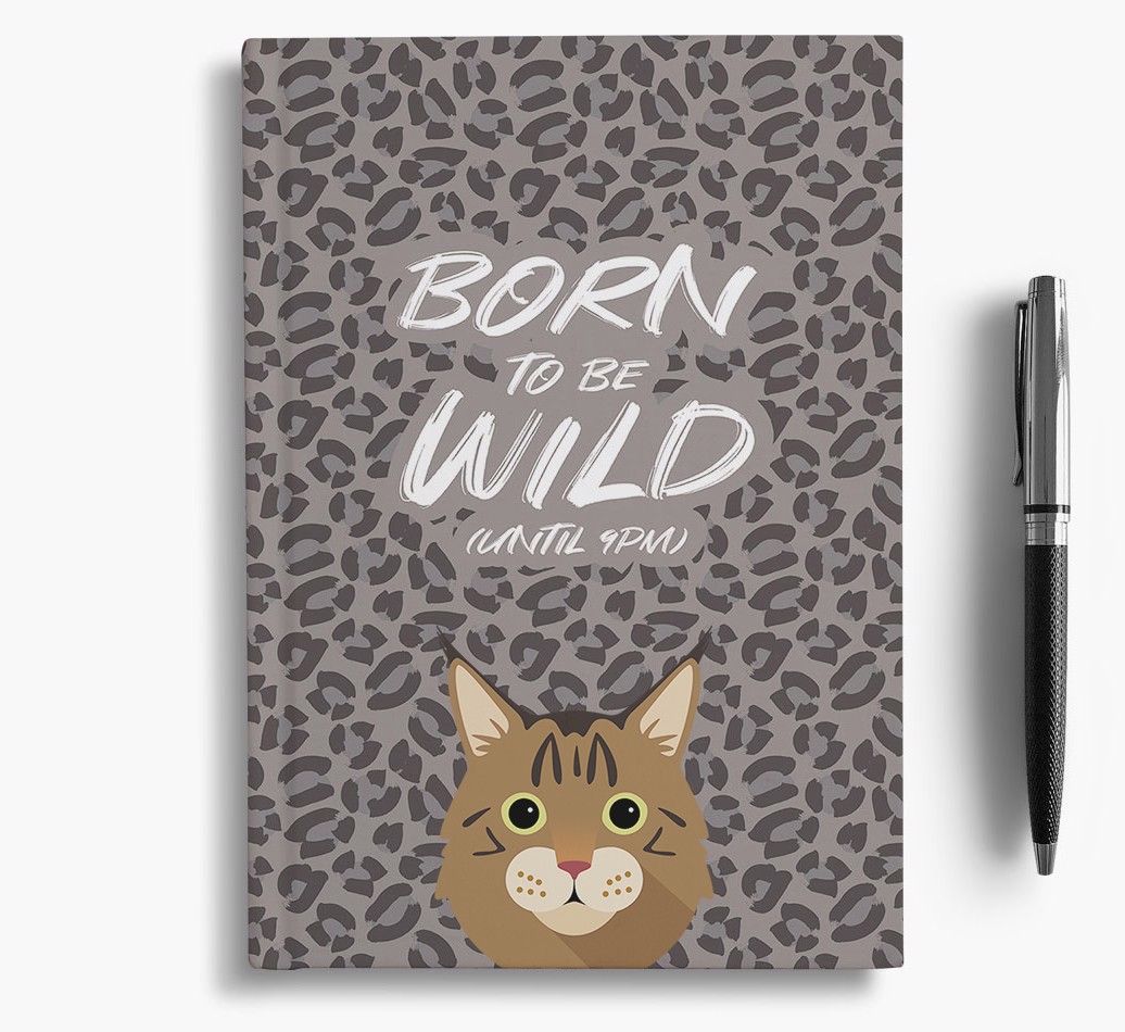 'Born to Be Wild' Personalised {breedFullName} Notebook