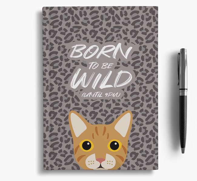 'Born To Be Wild' - Personalised {breedCommonName} Notebook