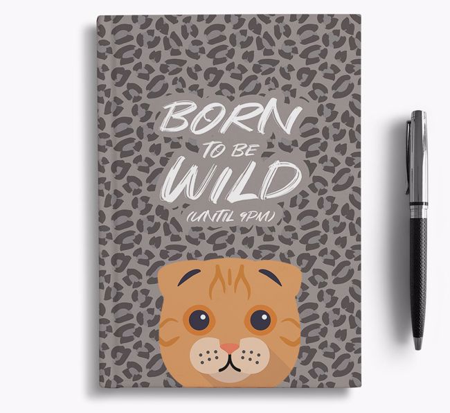 'Born To Be Wild' - Personalized {breedCommonName} Notebook