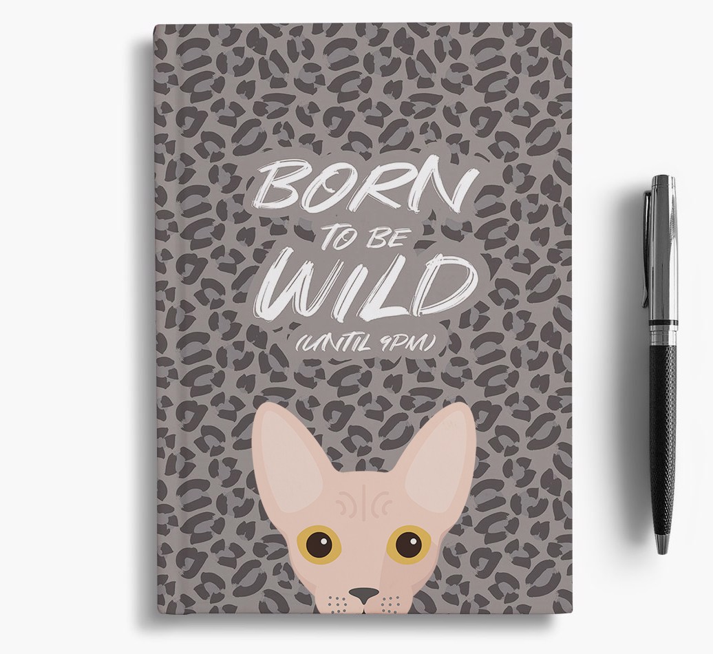 'Born to be Wild' Notebook with {breedCommonName} Icon