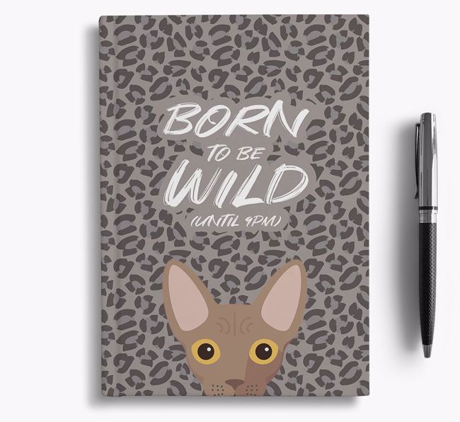 'Born To Be Wild' - Personalized {breedCommonName} Notebook