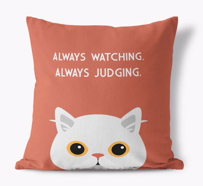 Always Watching: Personalized {breedCommonName} Canvas Pillow