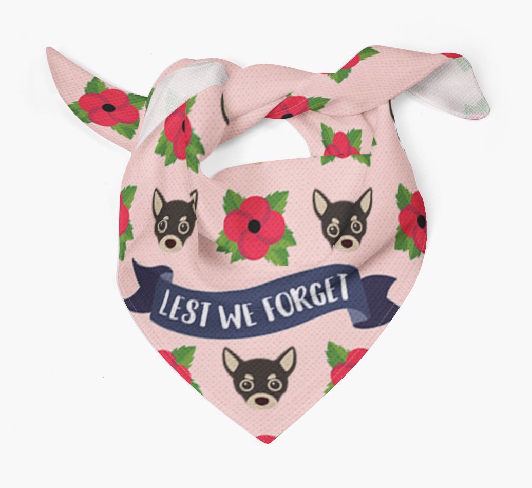 'Lest We Forget' - Personalised {breedFullName} Remembrance Day Banana Tied