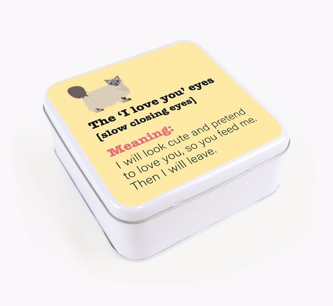 'The I Love You Eyes' - Personalised {breedFullName} Treat Tin