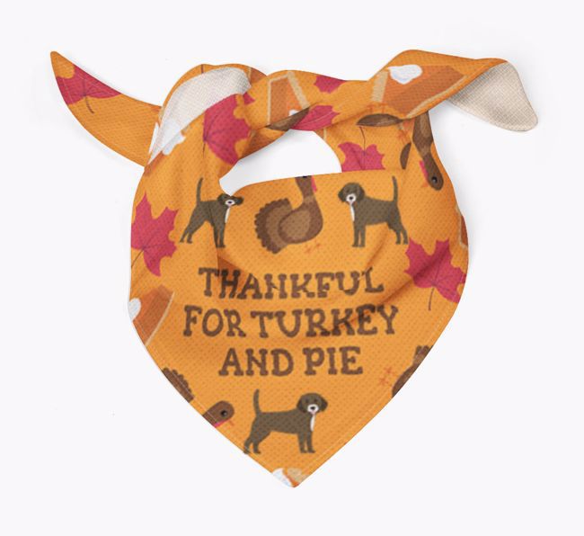 Turkey and Pie: Personalized {breedFullName} Thanksgiving Bandana