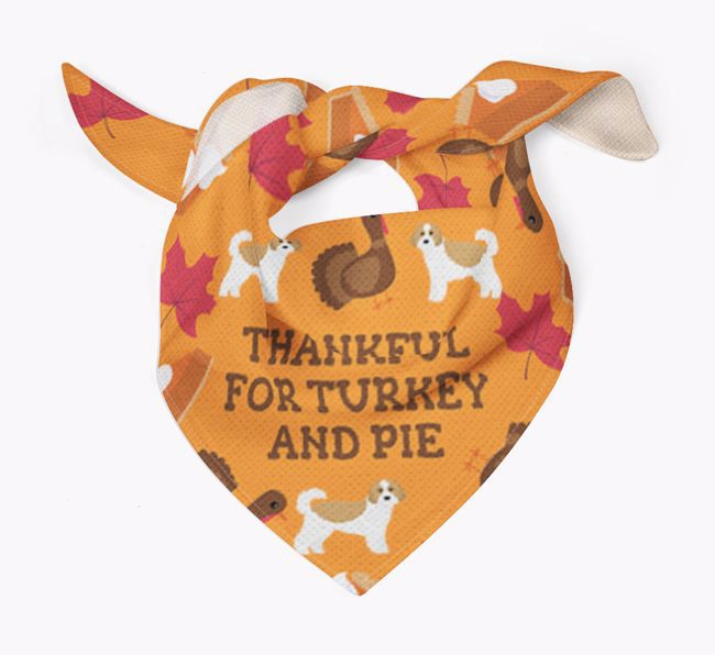 Turkey and Pie: Personalized {breedFullName} Thanksgiving Bandana