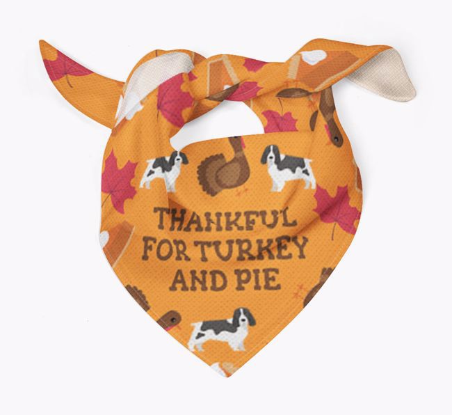 Turkey and Pie: Personalized {breedFullName} Thanksgiving Bandana