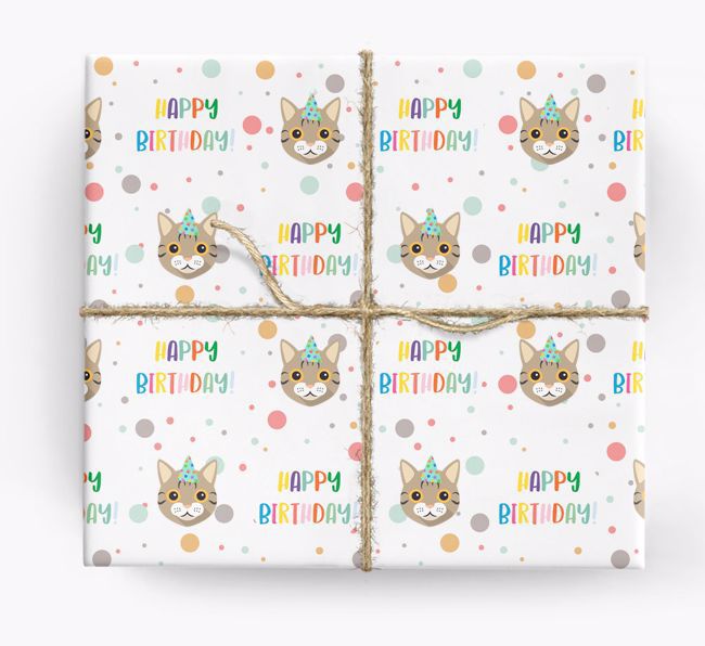 'Happy Birthday' - Personalized {breedFullName} Wrapping Paper