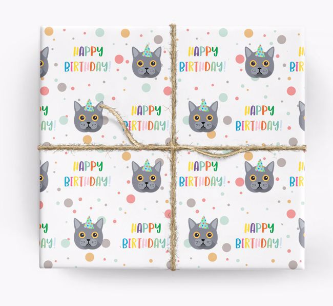 'Happy Birthday' - Personalised {breedFullName} Wrapping Paper
