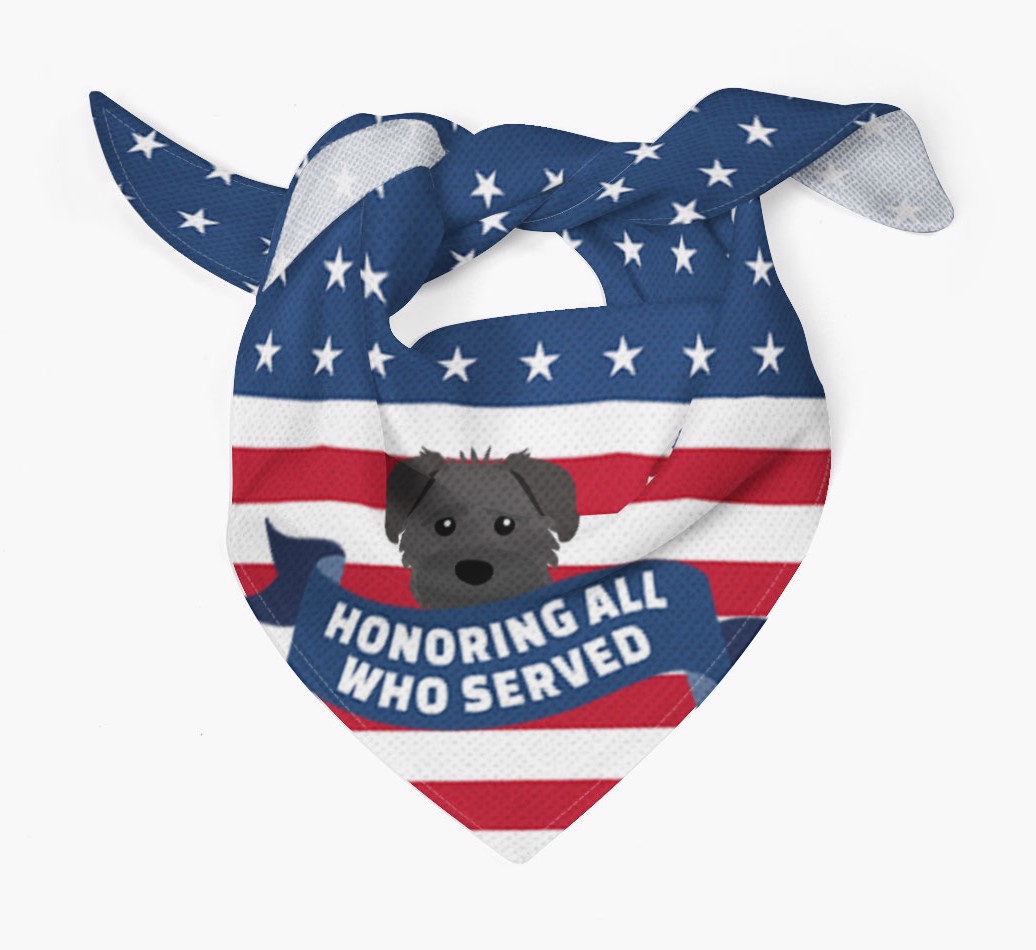 'Honoring All Who Served' - Veterans Day {breedFullName} Bandana 