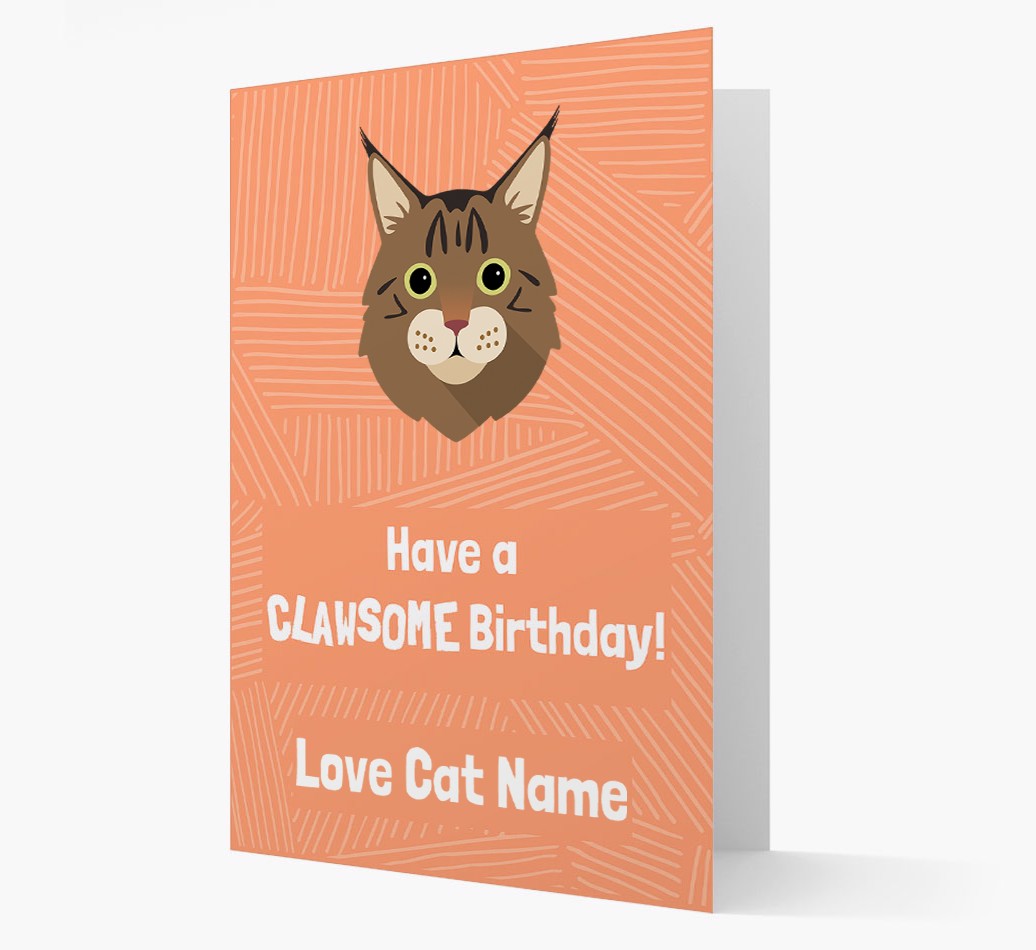 'Clawsome Birthday' - Personalised {breedCommonName} Card Front