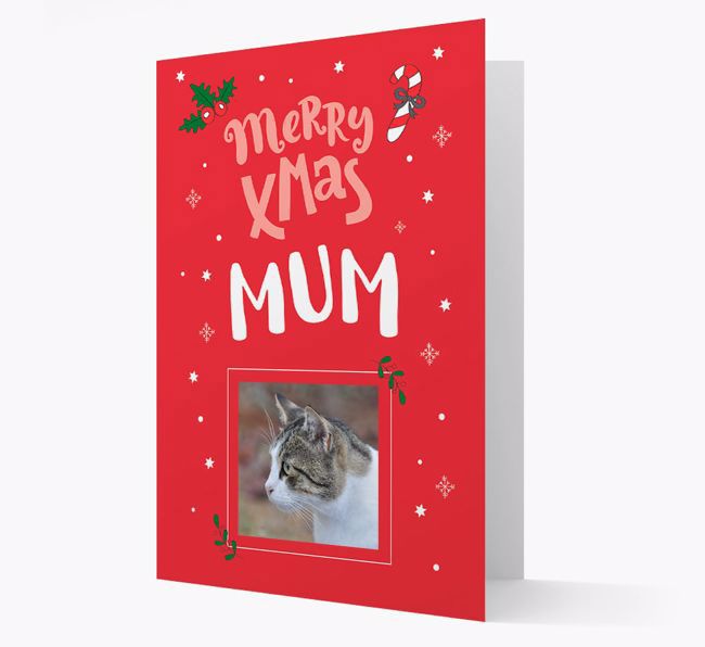 'Merry Xmas Mum' - {breedFullName} Photo Upload Christmas Card